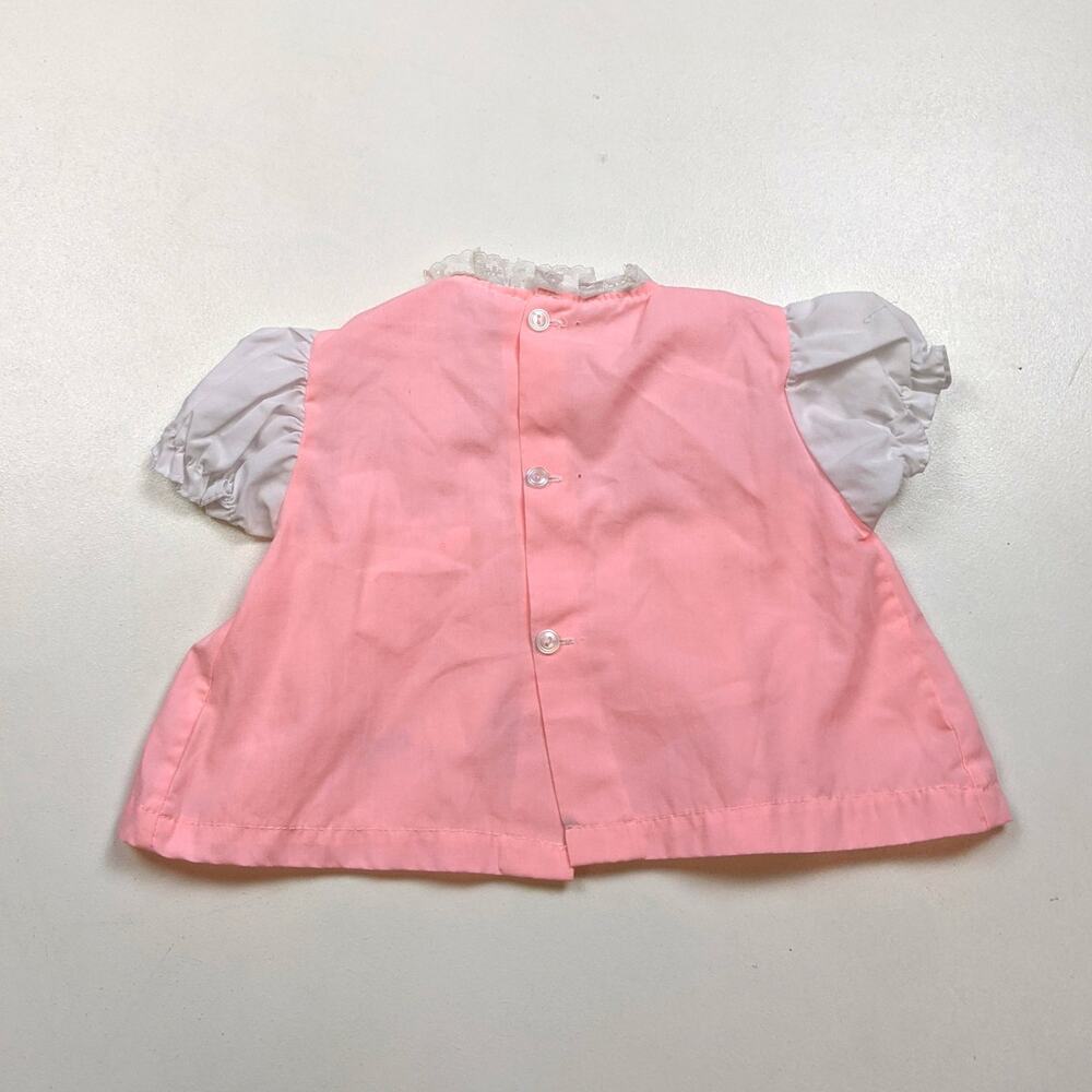 Vintage Swing Top Baby Girls Sz 3-6m Pink Turtledove 60/70s Embroidered - Picture 3 of 4